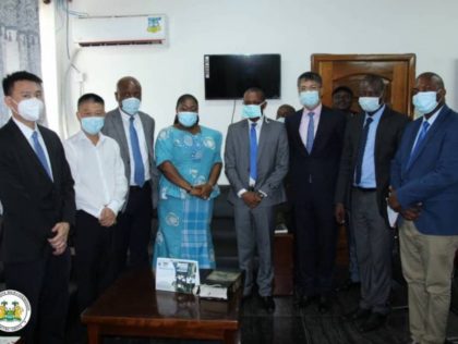 Officials of Sunon Asogli in a group photograph with Officials of Ministry of Energy, of Sierra Leone